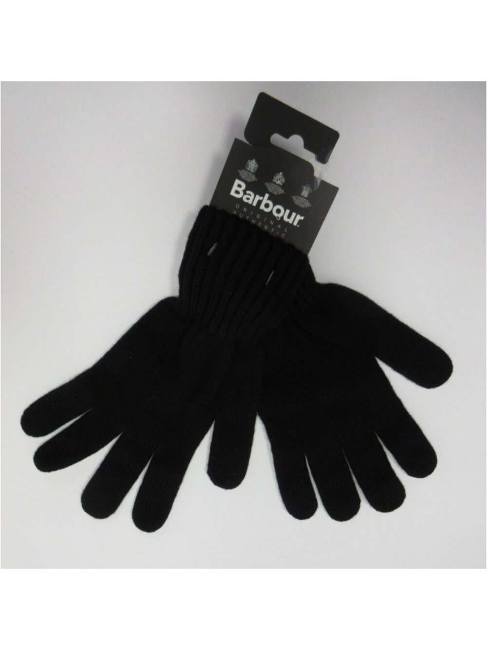 Barbour Gloves Large Lambs Wool Ribbed Knit Lightweight Winter NEW